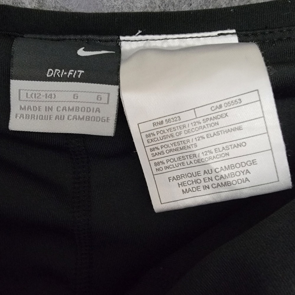 Nike Skort Womens L 12-14 Black Dri-FIT A-Line Tennis Running Shorts Athletic - Picture 5 of 13